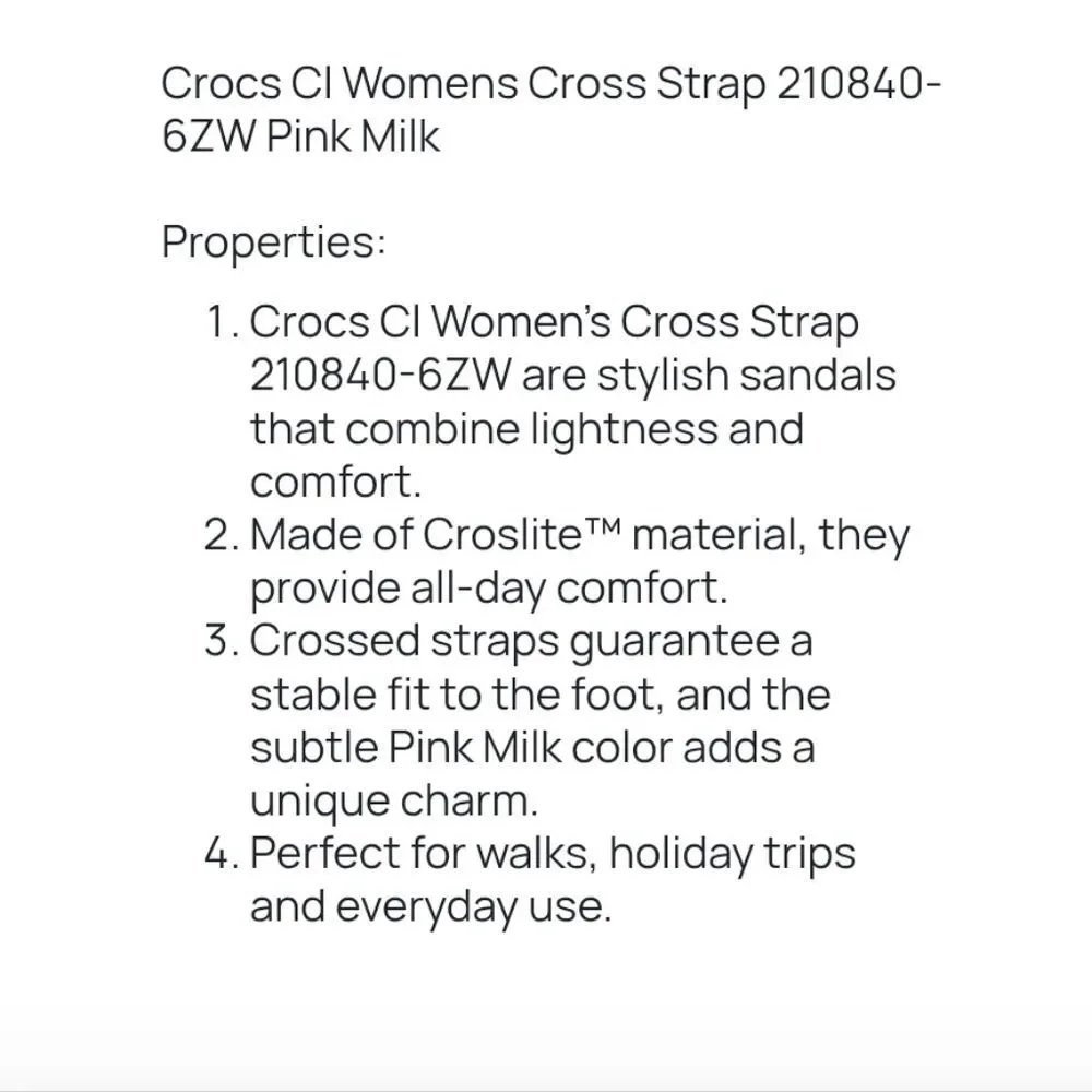 Crocs‎ Classic Cross Strap Slip-On Slide Sandals